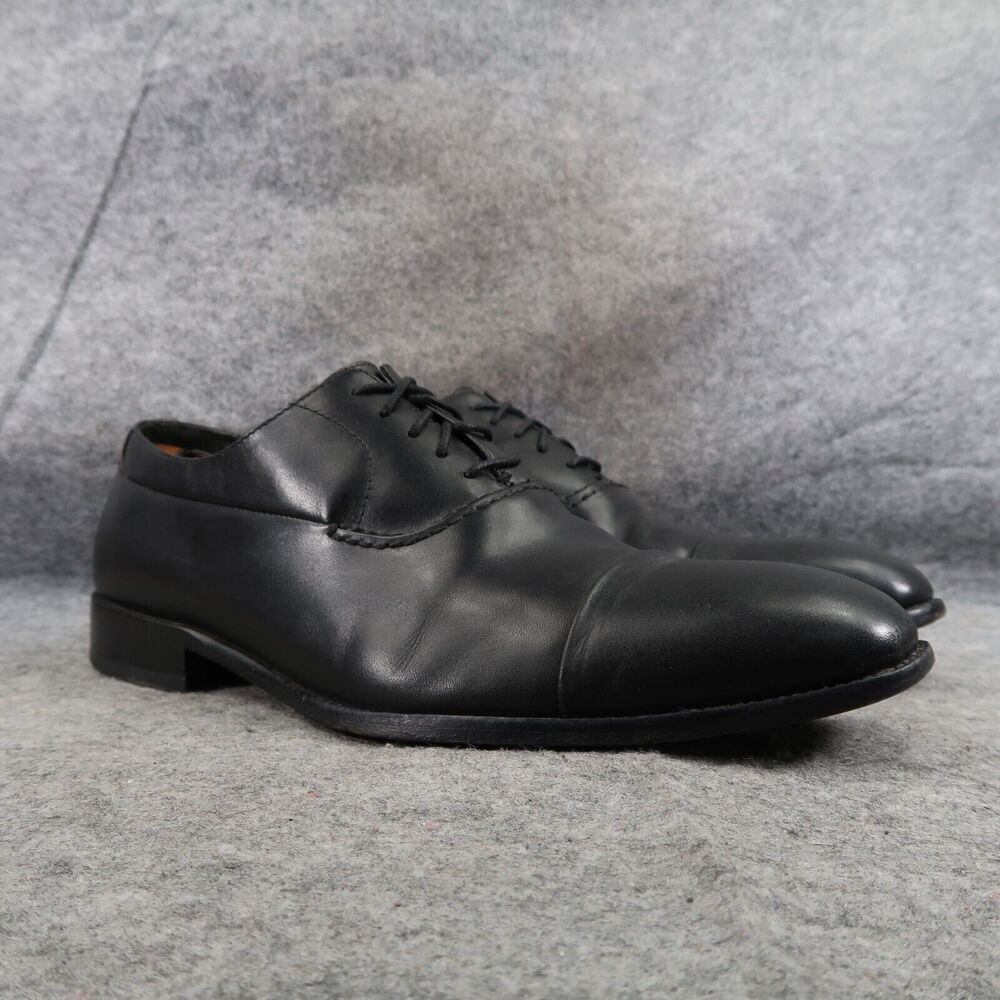 Hart Schaffner Marx Shoe Men 11 Oxford Cap Toe Formal Professional Classic Black - Picture 1 of 16